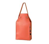 XUWEWI Wine Bag Pu Leather Red Wine Packing Bag with Handles Reusable Wine Carriers Handbag Champagne Two Bottle Packaging Bag(Orange)