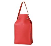XUWEWI Wine Bag Pu Leather Red Wine Packing Bag with Handles Reusable Wine Carriers Handbag Champagne Two Bottle Packaging Bag(Red)