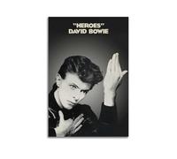 XUWSEWNE David Bowie Heroes Posters Vintage Wall Art Canvas Aesthetic Poster Music And Movies Decorative Painting for Living Room Bed Room 16x24inch(40x60cm) Unframe-style
