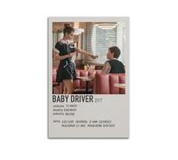 XUWSEWNE Movie Baby Driver Posters Vintage Wall Art Canvas Aesthetic Poster Music And Movies Decorative Painting for Living Room Bed Room 12x18inch(30x45cm) Unframe-style