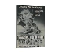 XUWSEWNE Murder, She Wrote(1) Posters Vintage Wall Art Canvas Aesthetic Poster Music And Movies Decorative Painting for Living Room Bed Room 12x18inch(30x45cm) Frame-style
