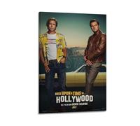 XUWSEWNE Once upon A Time in Hollywood Posters Vintage Wall Art Canvas Aesthetic Poster Music And Movies Decorative Painting for Living Room Bed Room 12x18inch(30x45cm) Frame-style