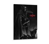 XUWSEWNE The Crow Posters Vintage Wall Art Canvas Aesthetic Poster Music And Movies Decorative Painting for Living Room Bed Room 20x30inch(50x75cm) Frame-style