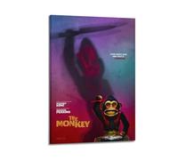 XUWSEWNE The Monkey Posters Vintage Wall Art Canvas Aesthetic Poster Music And Movies Decorative Painting for Living Room Bed Room 16x24inch(40x60cm) Frame-style