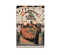 XUWSEWNE The Smashing Pumpkins Posters Vintage Wall Art Canvas Aesthetic Poster Music And Movies Decorative Painting for Living Room Bed Room 12x18inch(30x45cm) Unframe-style