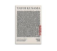 XUWSEWNE Yayoi Kusama Posters Vintage Wall Art Canvas Aesthetic Poster Music And Movies Decorative Painting for Living Room Bed Room 12x18inch(30x45cm) Unframe-style
