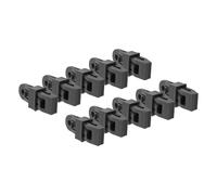 XUXHOU 10pcs Tarp Clips, Professional Windproof Awning Tarp Clamps with Inverted Teeth, for Tents Tarpaulin Canvas Pool Cover RV Awning (Black)