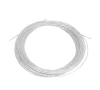 XUXHOU 12.2m 1.3mm Nylon Tennis Rackets String, with Rotating Filament Elastic Replacement Wire for Sports (White)