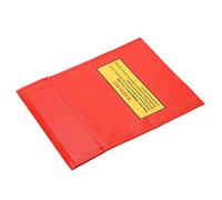 XUXHOU 18x23cm Lipo Battery Bag, Fireproof Explosion Proof Radiation Heat Resistant Safe Storage, with Flame Retardant Fiber, for Various Aircraft Batteries (Red)