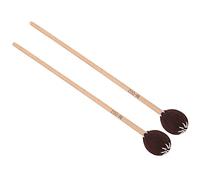 XUXHOU 2 Marimba Mallets Maple Wool Mallets for Marimba 2Pcs Percussion with Oval Wool Wound Head for Beginners Training Practice (brown wood pole)