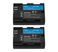 XUXHOU 2750 Mah 7.2 V Camera Battery 2 PCS Set for E6 E6 E6N R5 R6 90D 60D 70D 80D 5D II 5D III IV 6D 6D II 7D - Reliable Feat for Photography Enthusiasts