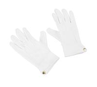 XUXHOU 2pcs Billiard Gloves, Professional White Referee Gloves Soft Breathable Polyester Cotton with Snap Cuff, for Chinese English Pool Games Uniform Party Cosplay
