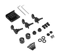 XUXHOU 3 String Guitar Bridge Kit with Tuning Pegs Control Knobs Fastener Set Guitar Accessories for Replacement Upgrade Installation