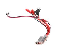 XUXHOU 30A Brushed ESC Motor Speed Controller High Precision Craft Durable Metal Casting Compact Design for RC Car Accessories with Switch UBEC Output (Black Red)