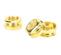 XUXHOU 3Pcs Electric Guitar End Pin Socket Jack Plug Gold Brass Endpin with US Standard Thread for Electric Guitar Replacement Accessories