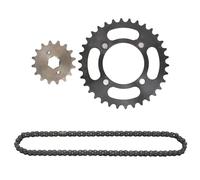XUXHOU 420 Chain Sprocket Set Steel 16T Front 34T Rear | Durable Off Road ATV Modification Kit, Includes 60 Link Drive Chain, High Toughness Engine Components, Compatible with