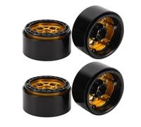 XUXHOU 4PCS 1.9 Inch RC Wheel Hubs, Aluminum Alloy Beadlock Wheel Rims with Pentagonal Triangular Vent Holes for 1/10 Scale RC Cars