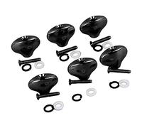 XUXHOU 6 Pcs Metal Guitar Tuning Pegs Machine Heads Guitar Tuner Buttons with Fishtail Shape Comfortable Grip for Electric Replacement (Black)