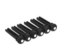 XUXHOU 6Pcs Ebony Acoustic Guitar Bridge Pins Pegs Set GL62A Upgraded White Dots Not Easy Fall Out Hard Material Fit Most Guitars for Folk Classical Ukulele