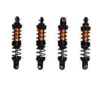 XUXHOU 70mm RC Shock Absorbers Set, Alloy Dual-Stage Damper for 1/10 RC Cars, Built with High Strength Metal, Premium Look and Feel, Complete Upgrade, Precise Size Design, Dual Spring (Gold)