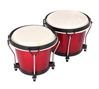 XUXHOU African Bongos Percussion Instrument for Drummers, with High-quality Solid Wood, Light Weight, for All Ages, Red Color