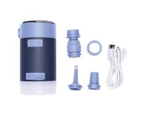 XUXHOU Air Pump For Inflatables, with 4000mAh Battery | Reversible Airflow, High/low Pressure, USB C Rechargeable, 150LM Lantern, 4 Nozzle Adapters for Air Beds for Camping