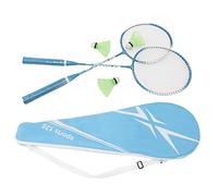 XUXHOU Badminton Racket Set, 2 Player Iron Alloy Rod | Oval Head Reduces Air Resistance, 26in Length, Includes 2 Rackets and 3 Shuttlecocks, Suitable for Beginners and Amateurs