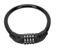 XUXHOU Bike Lock, 4 Digit Combination Resettable Heavy Duty Cable Lock with Anti Theft Security for Electric Bike Scooter (Black)