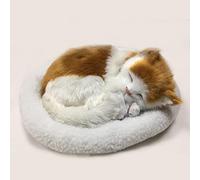XUXHOU Breathing Cat Stuffed Animal Doll, Realistic Sleeping Cat Toy with Mat, Plush Toy for Children, Educational for Early Learning, Great Kids/Animal Lovers (#3)