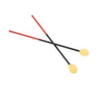 XUXHOU Carbon Fiber Marimba Mallets Medium Hard Round Head for Bass Percussion Instruments with Cotton Thread for Clear Sound (Yellow Head)