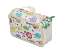 XUXHOU Colored Pencil Case with Large Capacity and Multi Functional Design for Artists Made of Durable PU Leather (4 Layers 72 Holes)