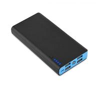 XUXHOU DIY Kit with Charger on the Chargers with a Capacity of 20,000 MAh -Sarge, 4 USB Edition, ABS Autumn, LED Performance Screen, for Sports, Trips, Universal Compatibility (Blue)