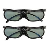 XUXHOU DLP Link 3D -Glasses Active Sluiter Snel 144Hz Renew for Adequate for Vivitek and LTV, 3D Rechargeable Glasses for Movies and Games, Black PC Material