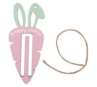 XUXHOU Easter Money Holder, Carrot Cute Bunny Easter Gift Card Cash Pouch with Pine Wood Material, for Festivals Holiday Decorations (Pink)