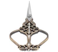 XUXHOU Embroidery Vintage Scissors for DIY Sewing, Stylish Classical Craft Scissors, Designed for Ease and Comfort, Stainless Steel, 4.7in (Bronze)