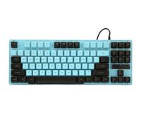 XUXHOU Ergonomic LED Keyboard 87 Keys: Recording Design for Tight APPARILE Leaders (Blue Black)