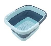 XUXHOU Foldable Foot Tub Portable Silicone Massage Basin for Relaxation and Spa Therapy At Home and Outdoors (Blue)