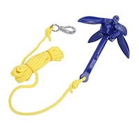 XUXHOU Folding Boat Anchor Kit, 7.09 Inch Aluminum Anchor with 16.4 Ft | Aluminum Alloy Construction, Foldable Design for Easy Storage, Suitable for Kayaks and Small Boats Under 2m, Includes