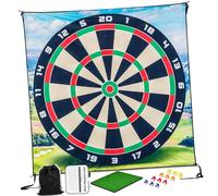 XUXHOU Golf Chipping Practice Game with Sticky Balls Dartboard Target for | Flannel Fabric Target,12 Sticky Balls & Scoreboard,Grass/sand Compatible,2-4 Player Fun