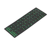 XUXHOU Green Russian Russian Keyboard Stickers Versually 1.3x1.1 Cm Language for 10 to 17 Inches