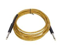 XUXHOU GT-89 Electric Guitar Cord Bass Cable 6.35mm Straight Instrument Cable with Gold Plated Connectors Noise Reduction Pure Copper Core for Electric Bass Guitar Amplifier Mixer (3 Meter)