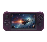 XUXHOU Handheld Game Console, ABS 128GB 5.0 Inch 19+ Emulators RG50XX Retro Game Console for HD Multimedia Interface TV Output (Transparent Purple)