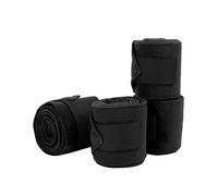 XUXHOU Horse Leg Wraps Set of 4 Self Adhesive Soft Fleece Bandages for Training and Exercising 300cm Long in Vibrant Colors (Black)