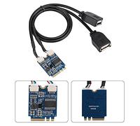 XUXHOU M.2 NGFF to the USB -Doppel -Port for Desktop Card Converter, Easy Expansion Card Installation for USB Devices, Durable User of Winxpfor Vista