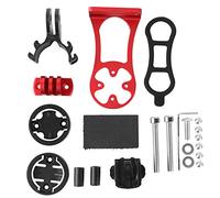 XUXHOU Metal Bike Computer Mount, Adjustable Bracket for Handlebar Stem, with Double Bolted Design Fit for Bryton (Red)