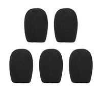 XUXHOU Mini Microphone Foam Windscreen, 6 Types Black Mic Foam Covers for Lapel Headset Desktop Conference Microphone, 5 Pack (Black)