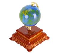 XUXHOU Miniature World Globe Plastic Dollhouse Globe 2.7x4cm with Realistic Map Details for Dollhouse Decoration Photo Props