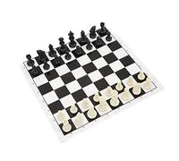 XUXHOU Plastic 32 Medieval Chess Pieces Set, International Standard Chess Game with Storage Box, for Teens Adults Seniors to Improve Thinking Logic Skills, Home Travel School Coffee