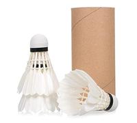 XUXHOU Plastic Badminton Shuttlecocks 3 Pack, Windproof Indoor Outdoor | Fibre Board Cork Head, Durable Plastic, for Training or Family Fun, 3/6/12 Pack Options