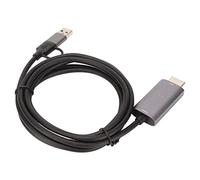 XUXHOU Plug and Play 4K Video Card for, HD Grey Silver Portable Multimedia Interface for the Type C Videoconometer Card for OBS, XSPlit, Potplayer